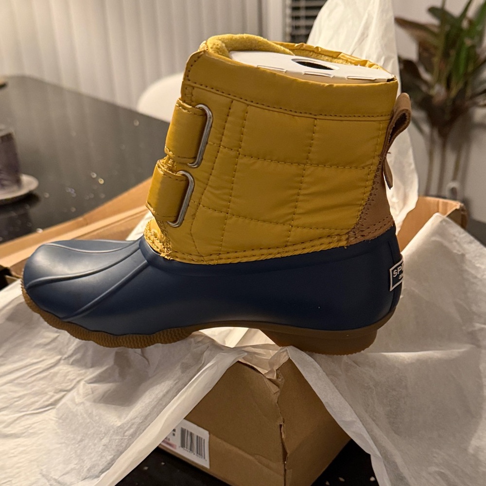 Sperry Yellow and Blue Ankle Boots